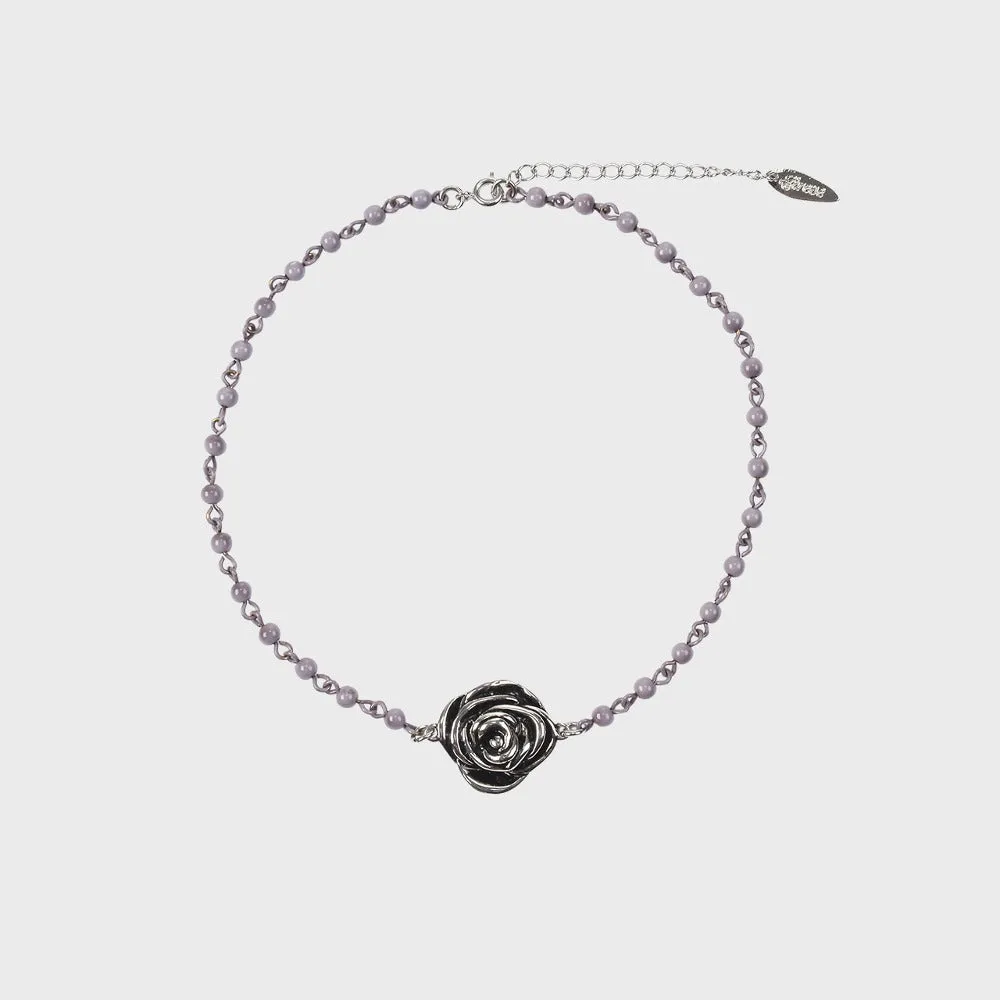 [EIREVE] Seasonless CANDY BALL ROSE CHOKER (LAVENDER)