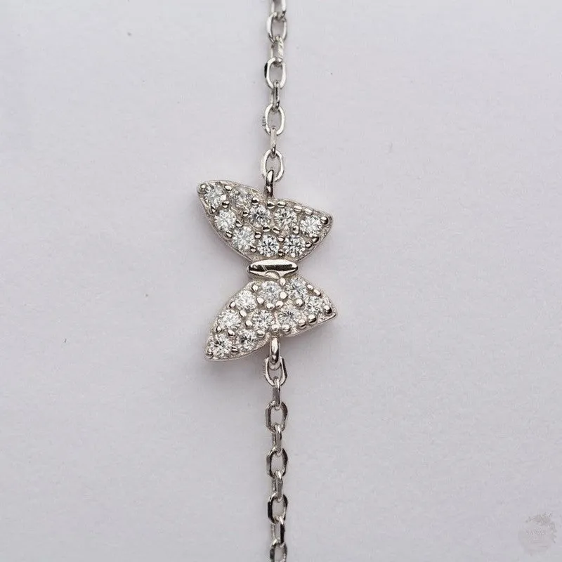 Elegant Butterfly Bracelet with Zircon Accents