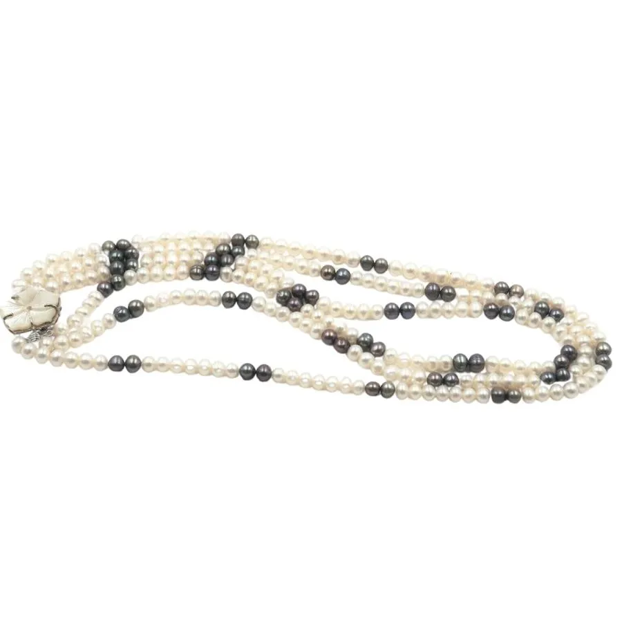Freshwater Pearl Triple Strand Necklace