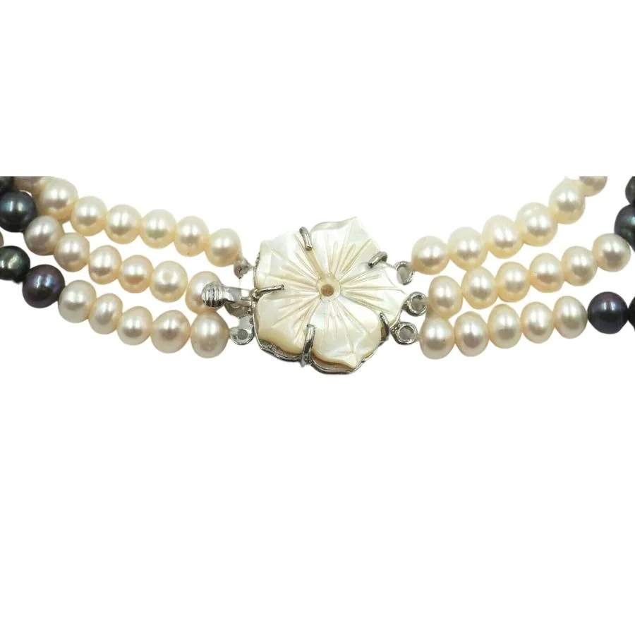 Freshwater Pearl Triple Strand Necklace