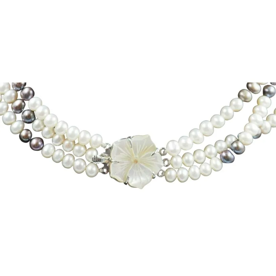 Freshwater Pearl Triple Strand Necklace