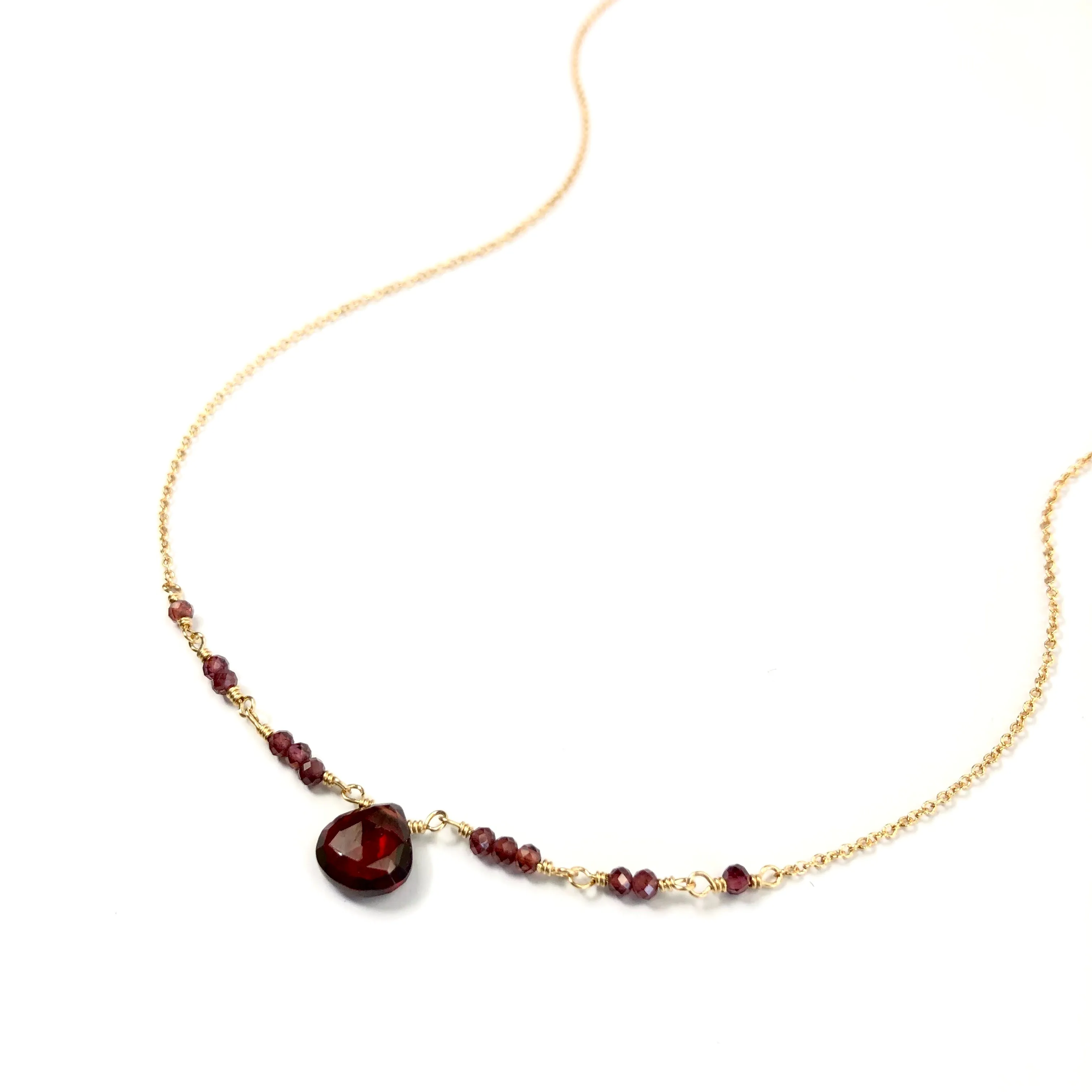 Garnet New Band Necklace
