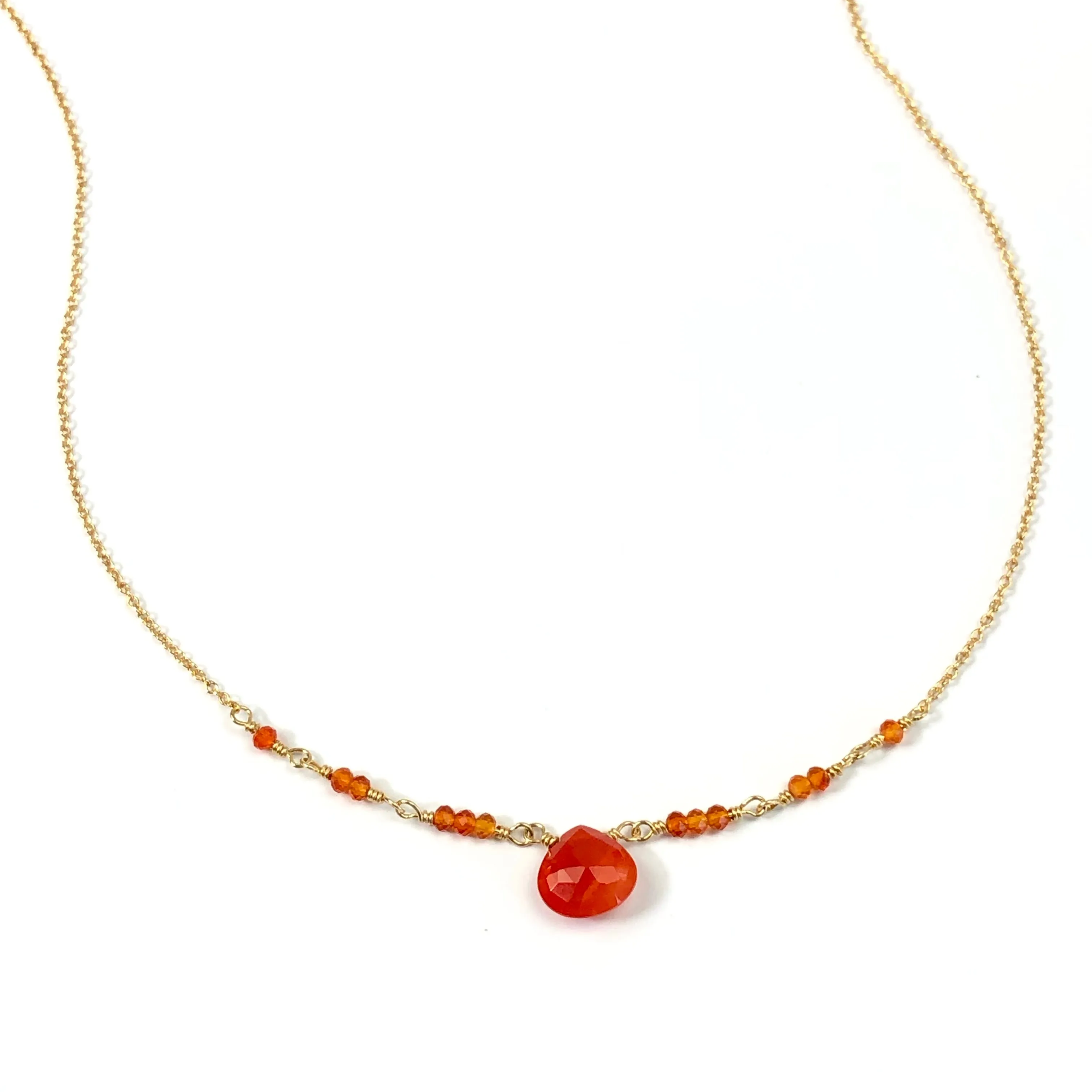 Garnet New Band Necklace