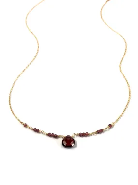 Garnet New Band Necklace