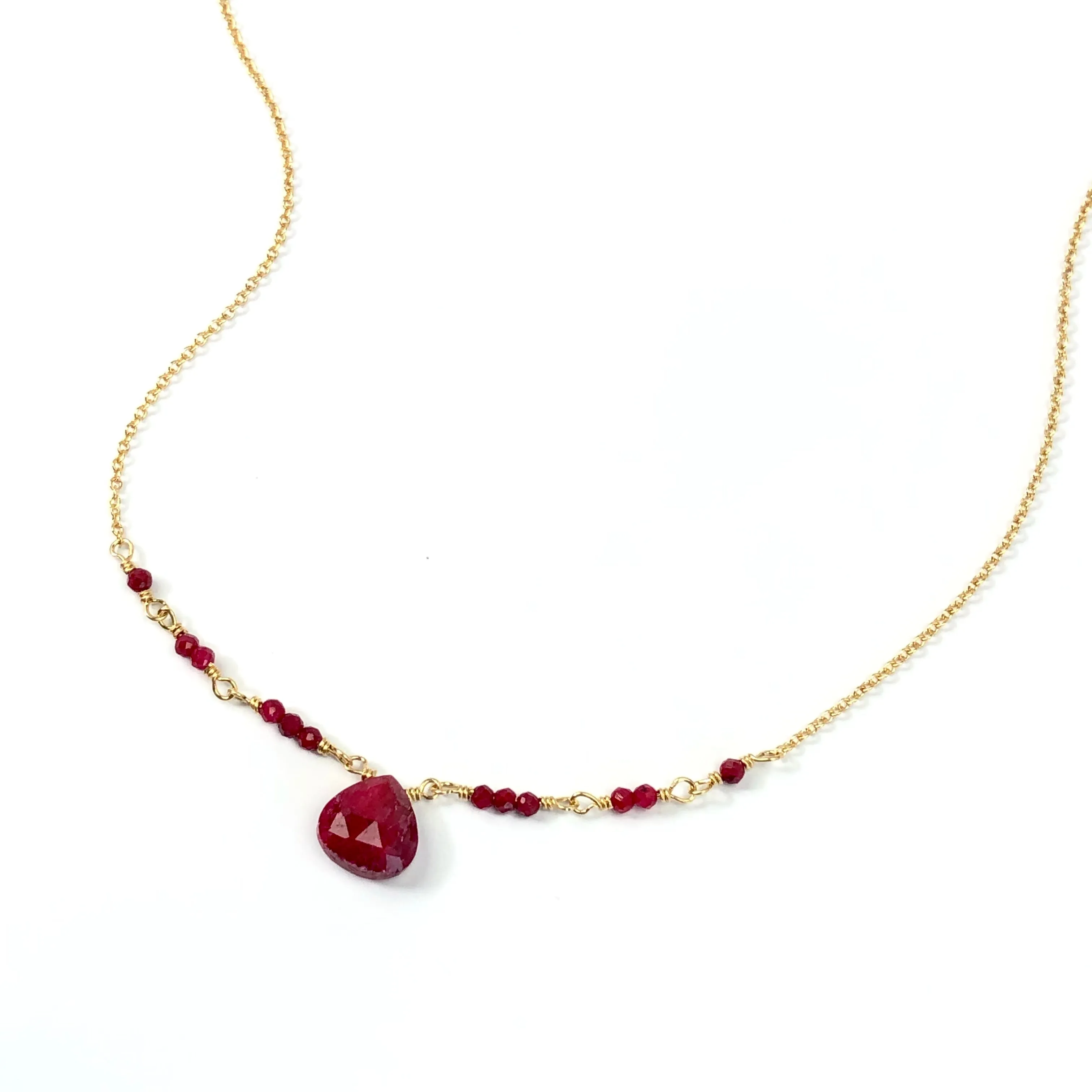 Garnet New Band Necklace