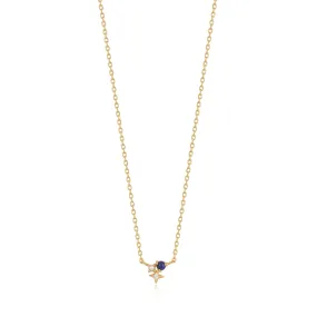 Gold Lapis Star Necklace