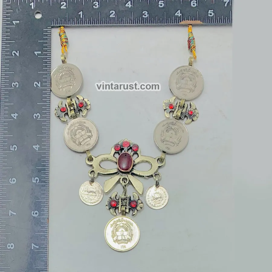 Handmade Tribal Coins Choker With Stones