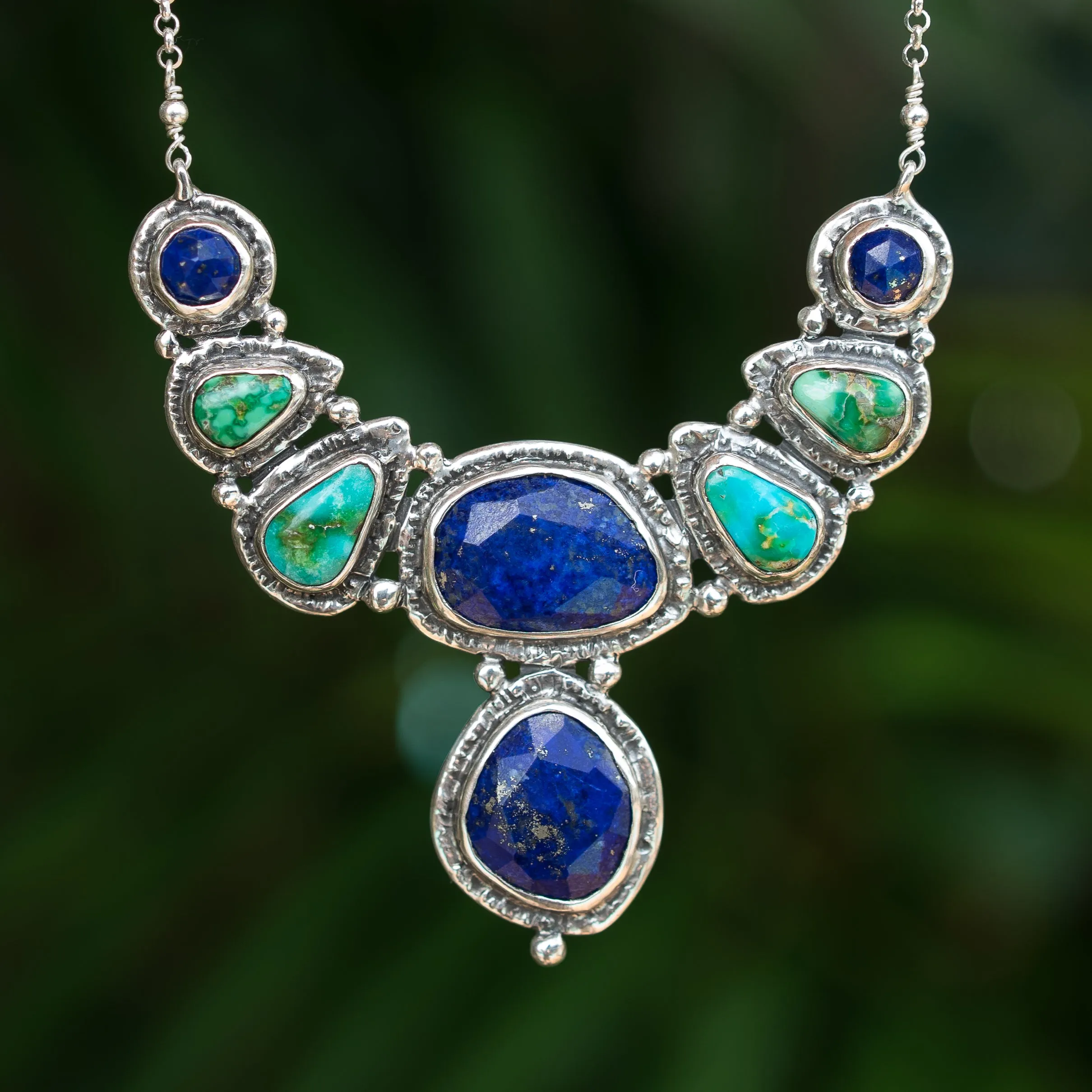 Lapis & Turquoise Collar Necklace