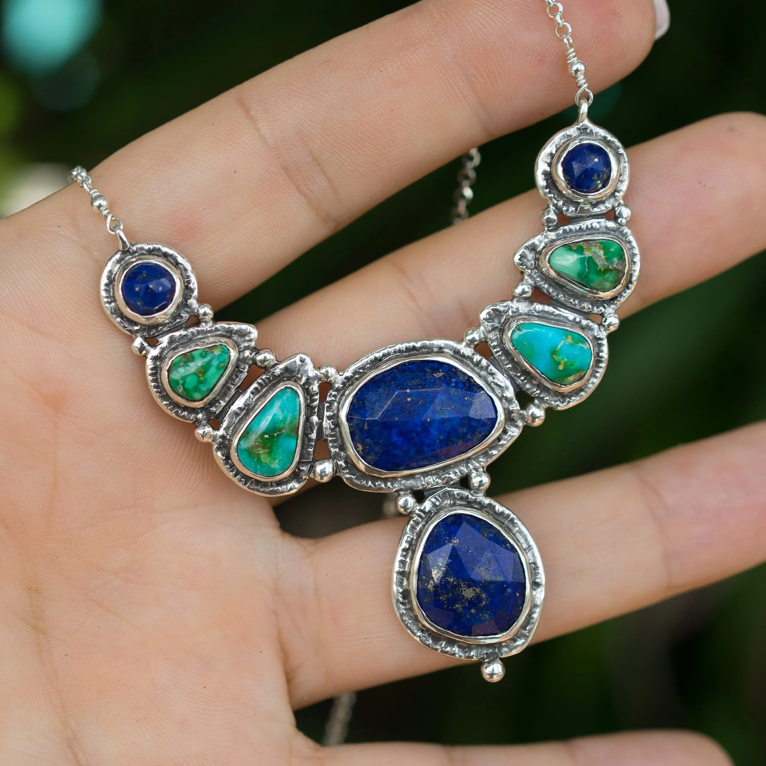 Lapis & Turquoise Collar Necklace