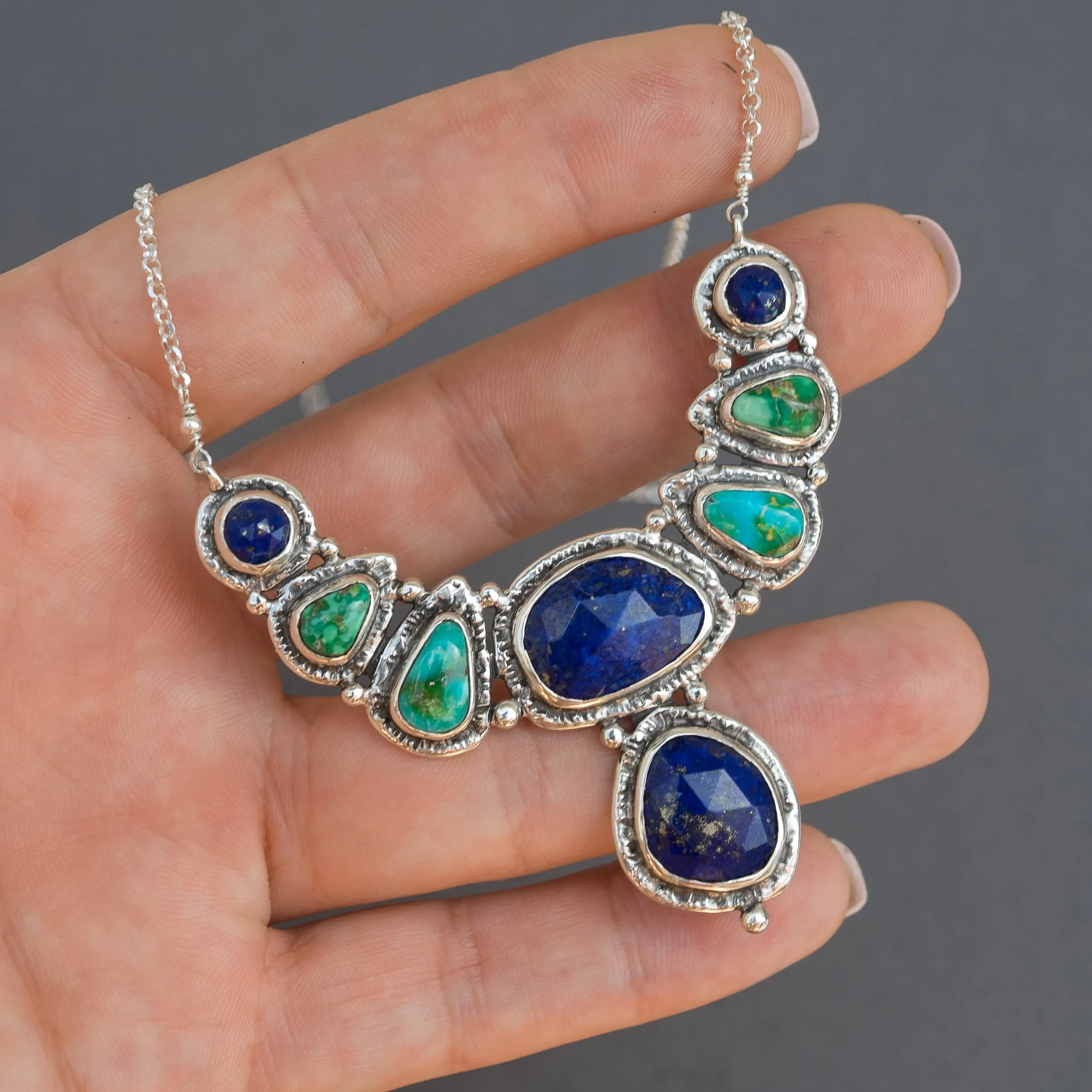 Lapis & Turquoise Collar Necklace