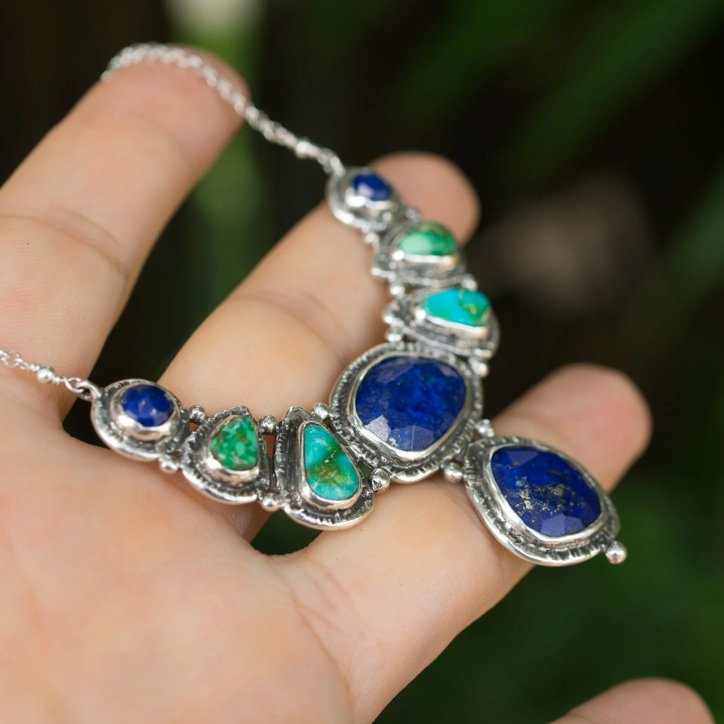 Lapis & Turquoise Collar Necklace