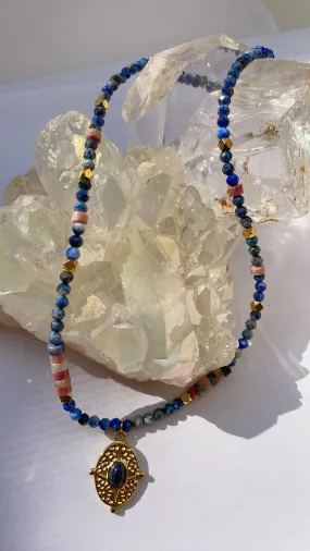 Lapis Lazuli & Rhodonite Necklace