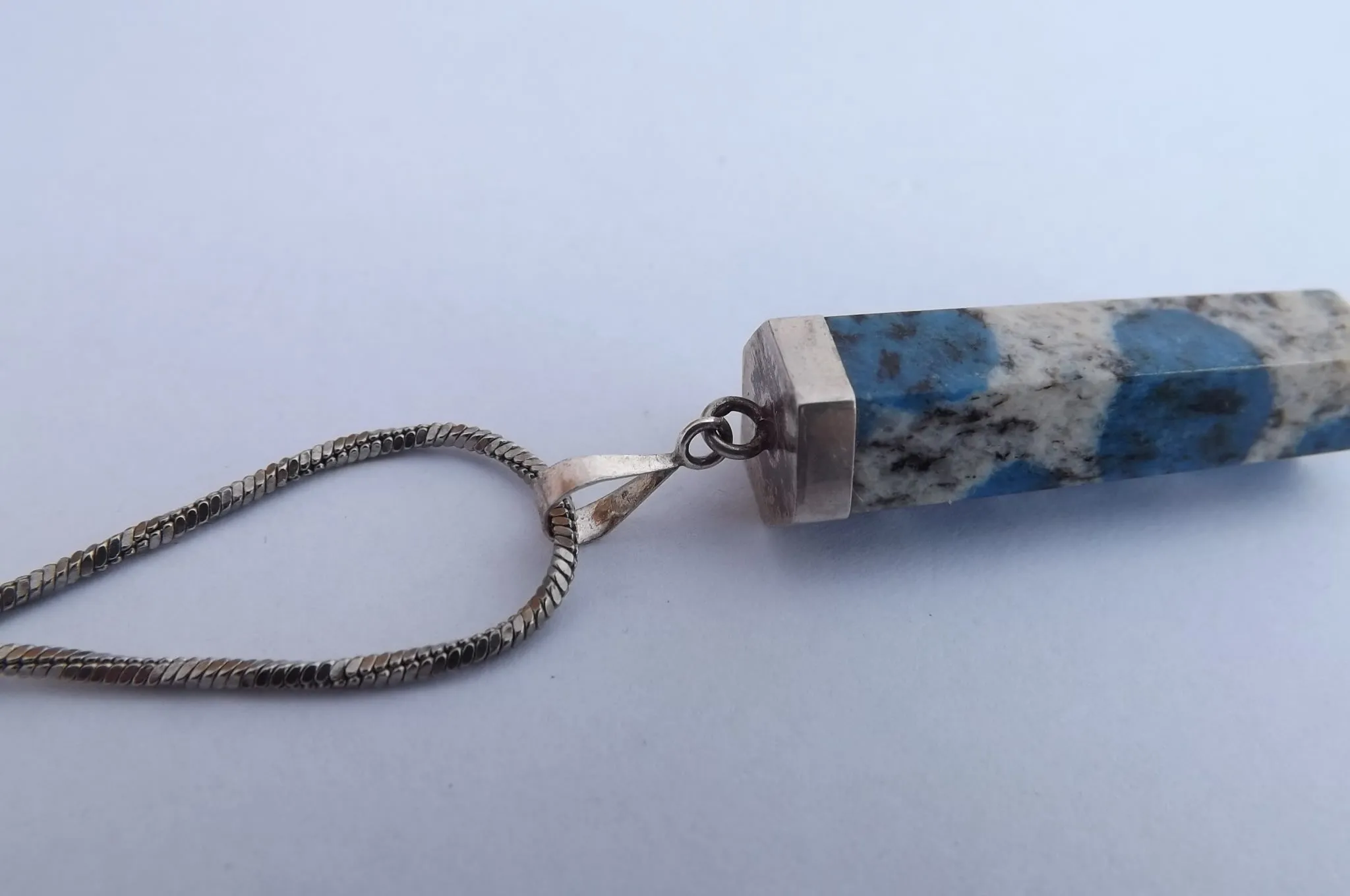Lapis Lazuli? Gemstone & Sterling Silver Pendant Necklace