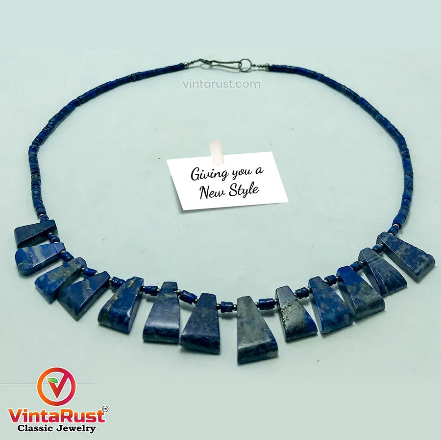 Lapis Lazuli Stone Beaded Light Weight Necklace