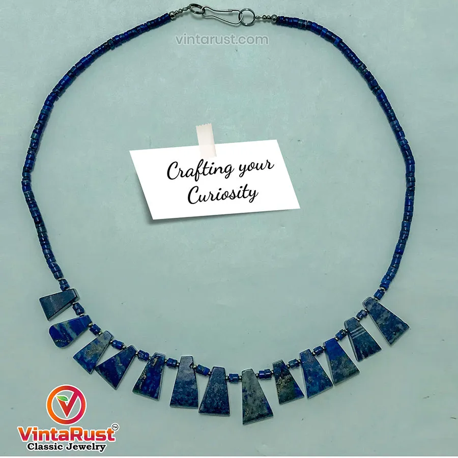 Lapis Lazuli Stone Beaded Light Weight Necklace
