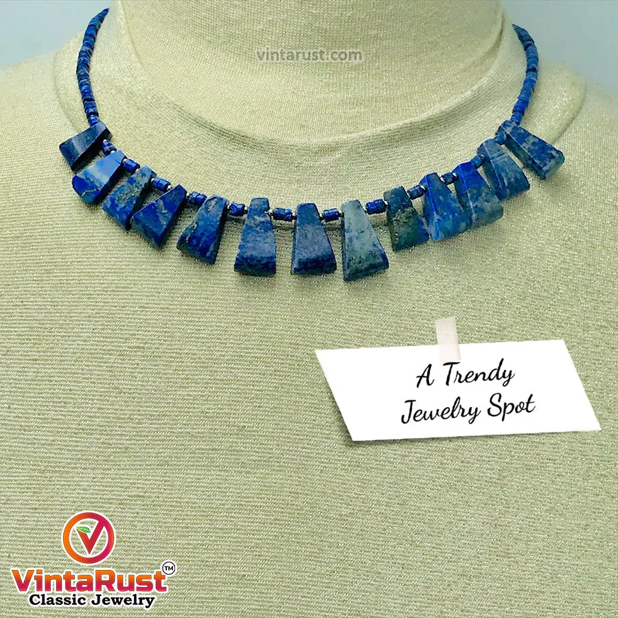 Lapis Lazuli Stone Beaded Light Weight Necklace