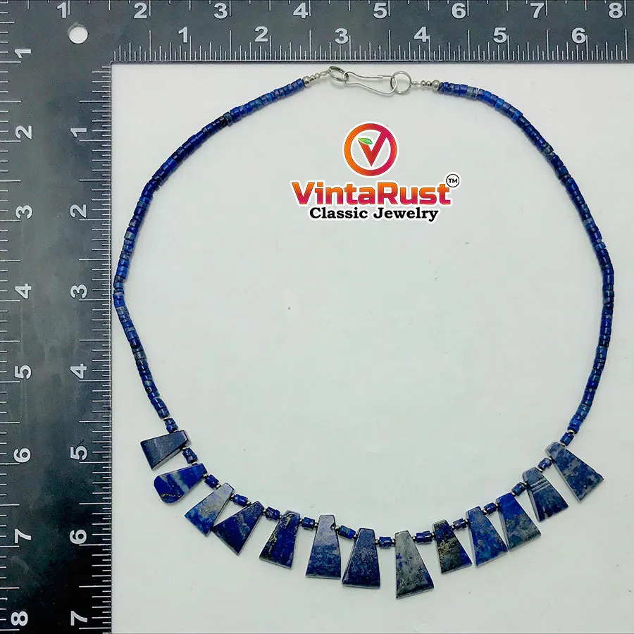 Lapis Lazuli Stone Beaded Light Weight Necklace