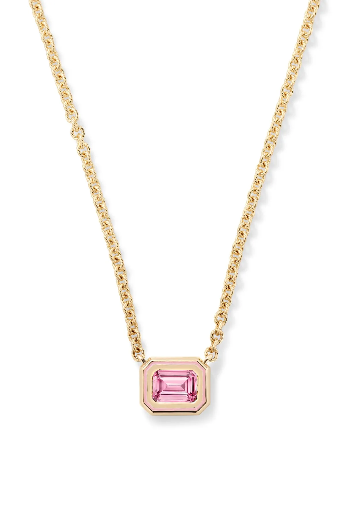 Madison Necklace with Rectangle Bezel Stone