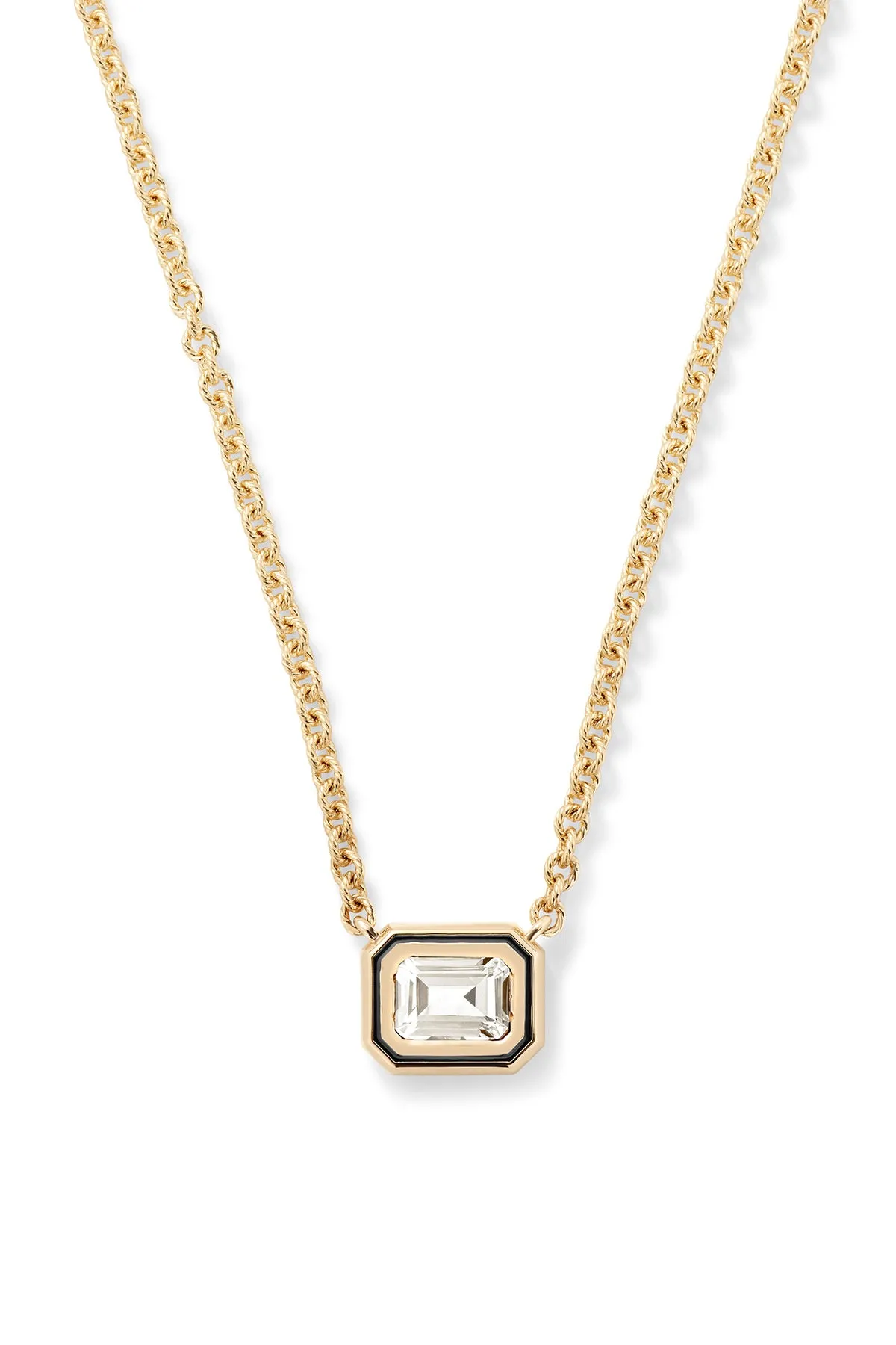 Madison Necklace with Rectangle Bezel Stone