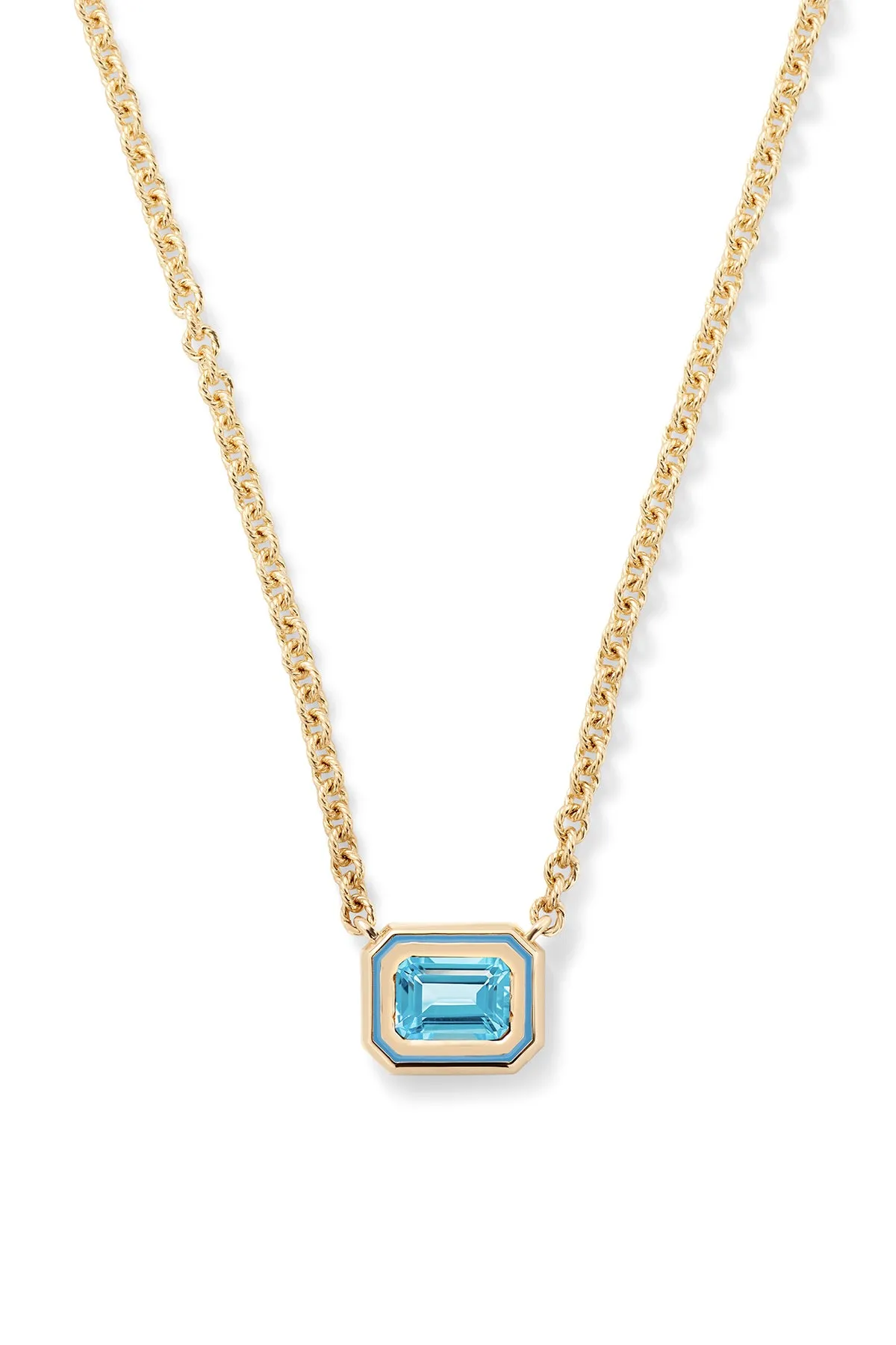 Madison Necklace with Rectangle Bezel Stone