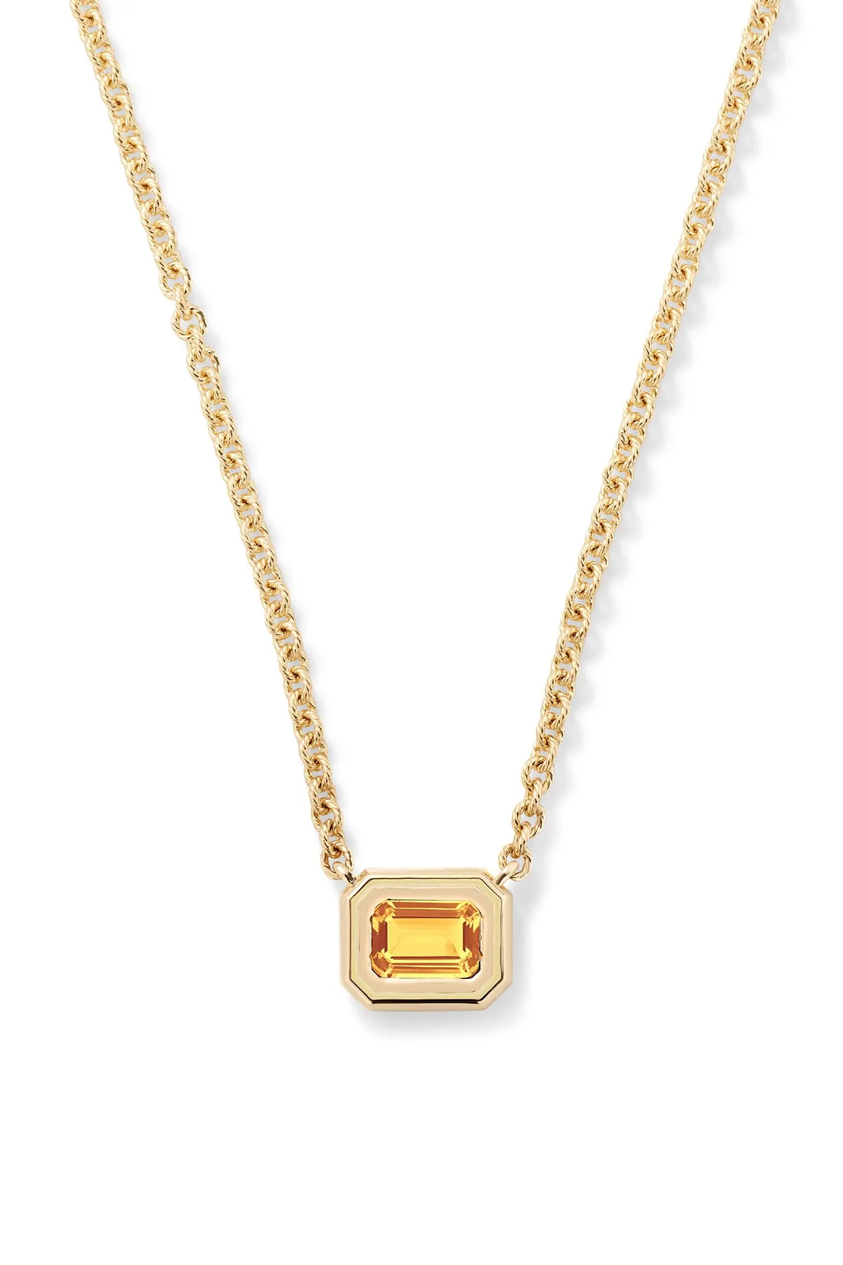 Madison Necklace with Rectangle Bezel Stone