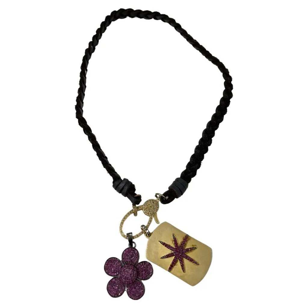 Makhala Ruby Heart and Star Necklace