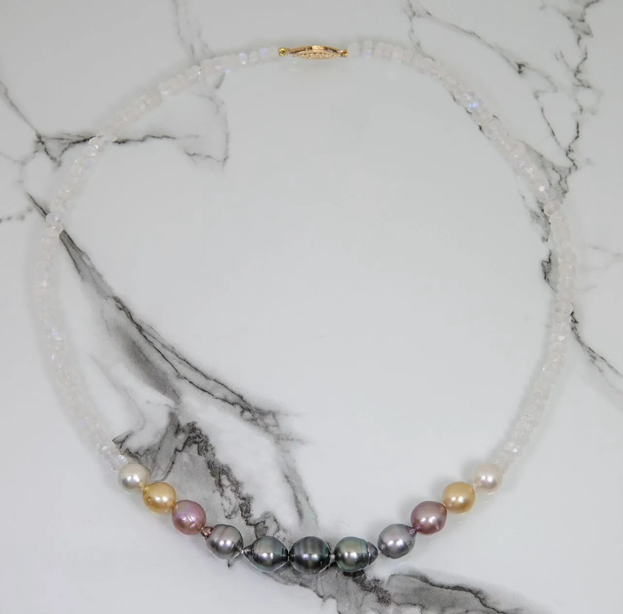 Mana Moonstone Pearl Necklace