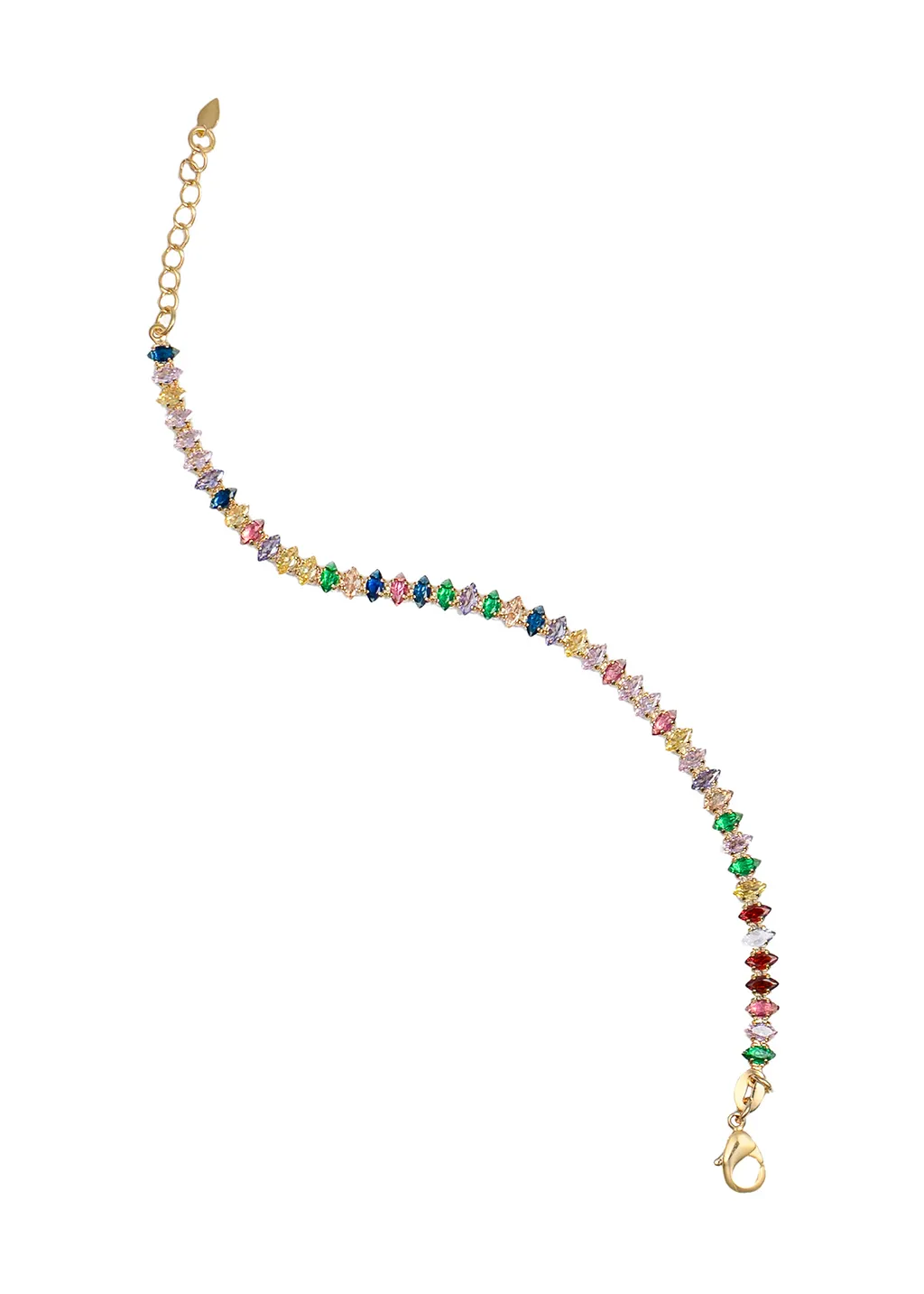 Marquise Multicolored CZ Tennis Choker (H107)(I234)