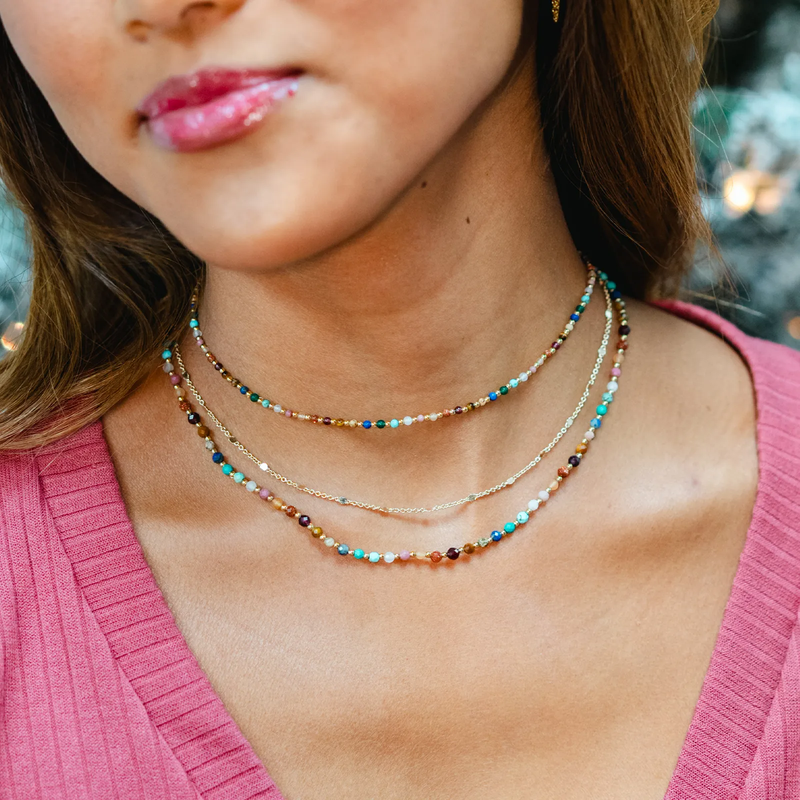 Master Healer 3mm   2mm Necklace Stack