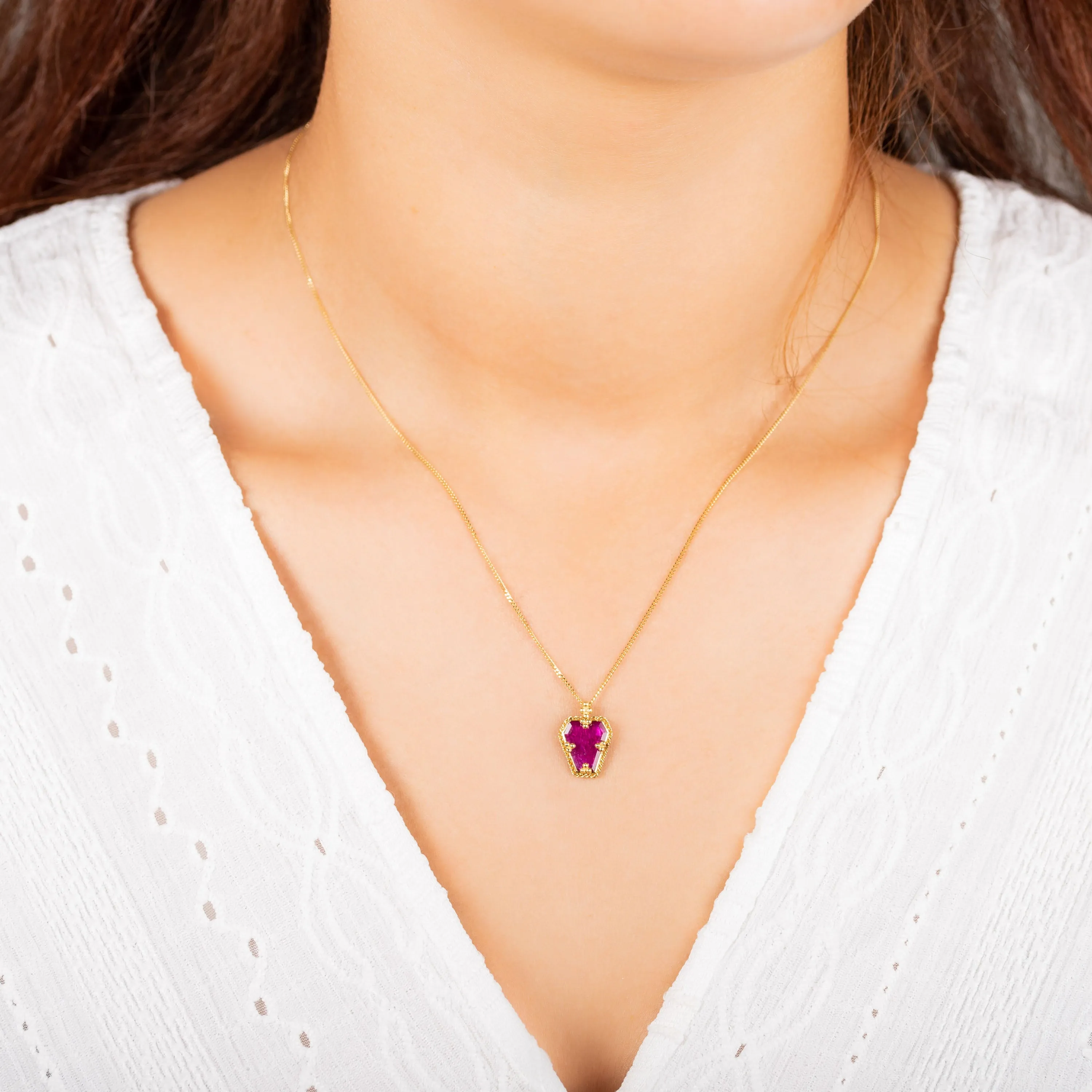 Medium Ruby 18k One-of-a-Kind Necklace