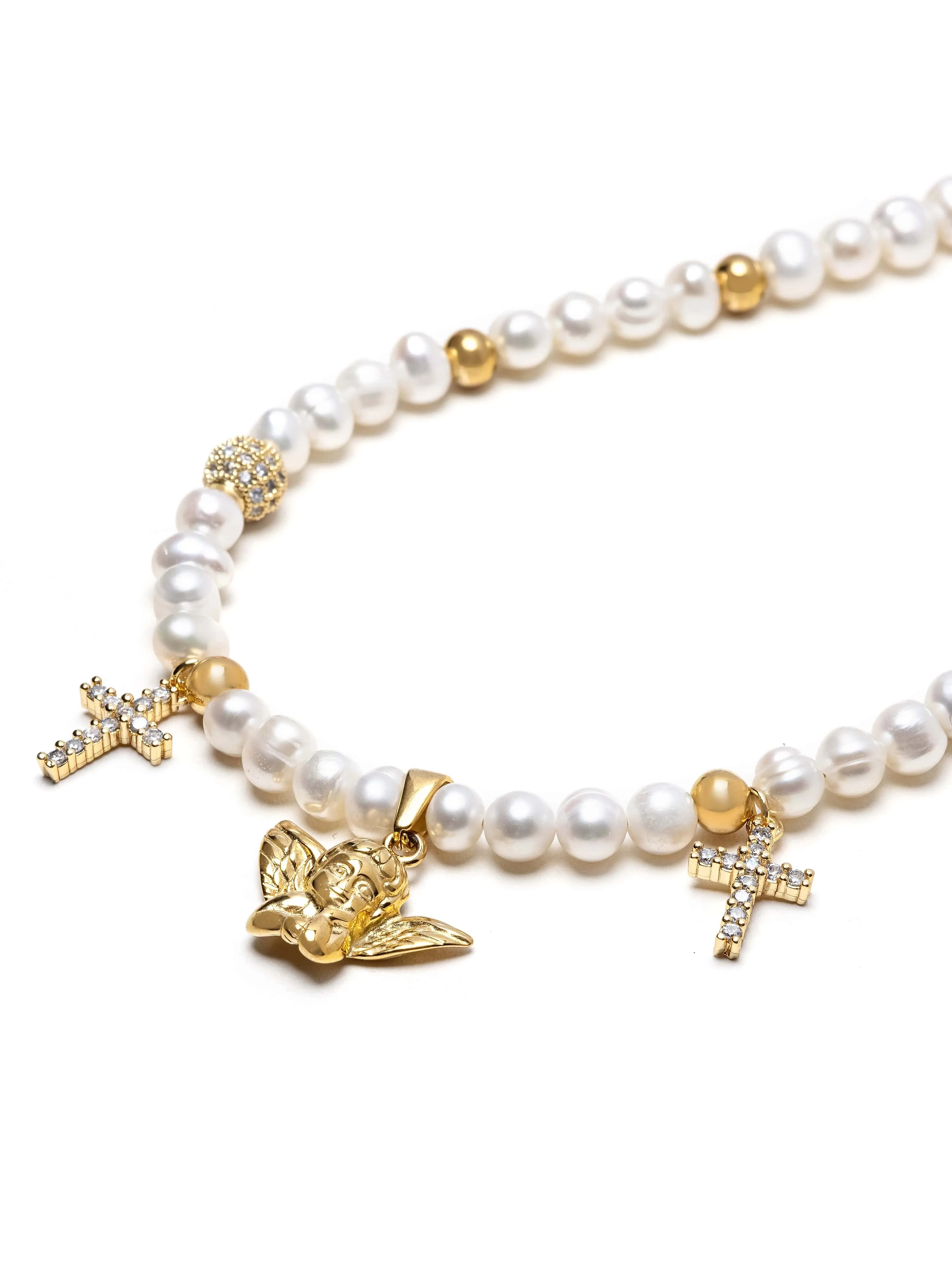 Men's Angel Pearl Choker
