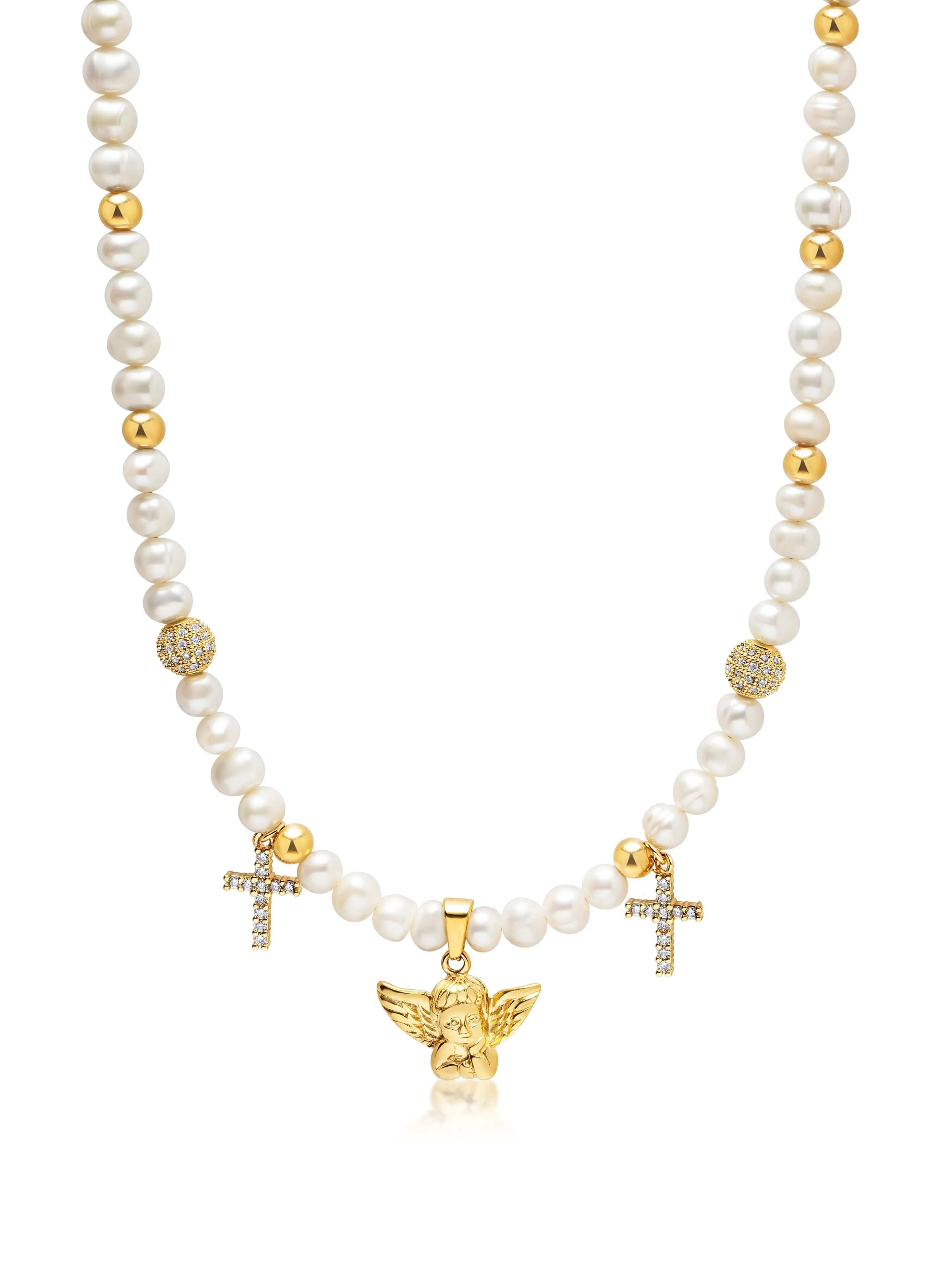 Men's Angel Pearl Choker