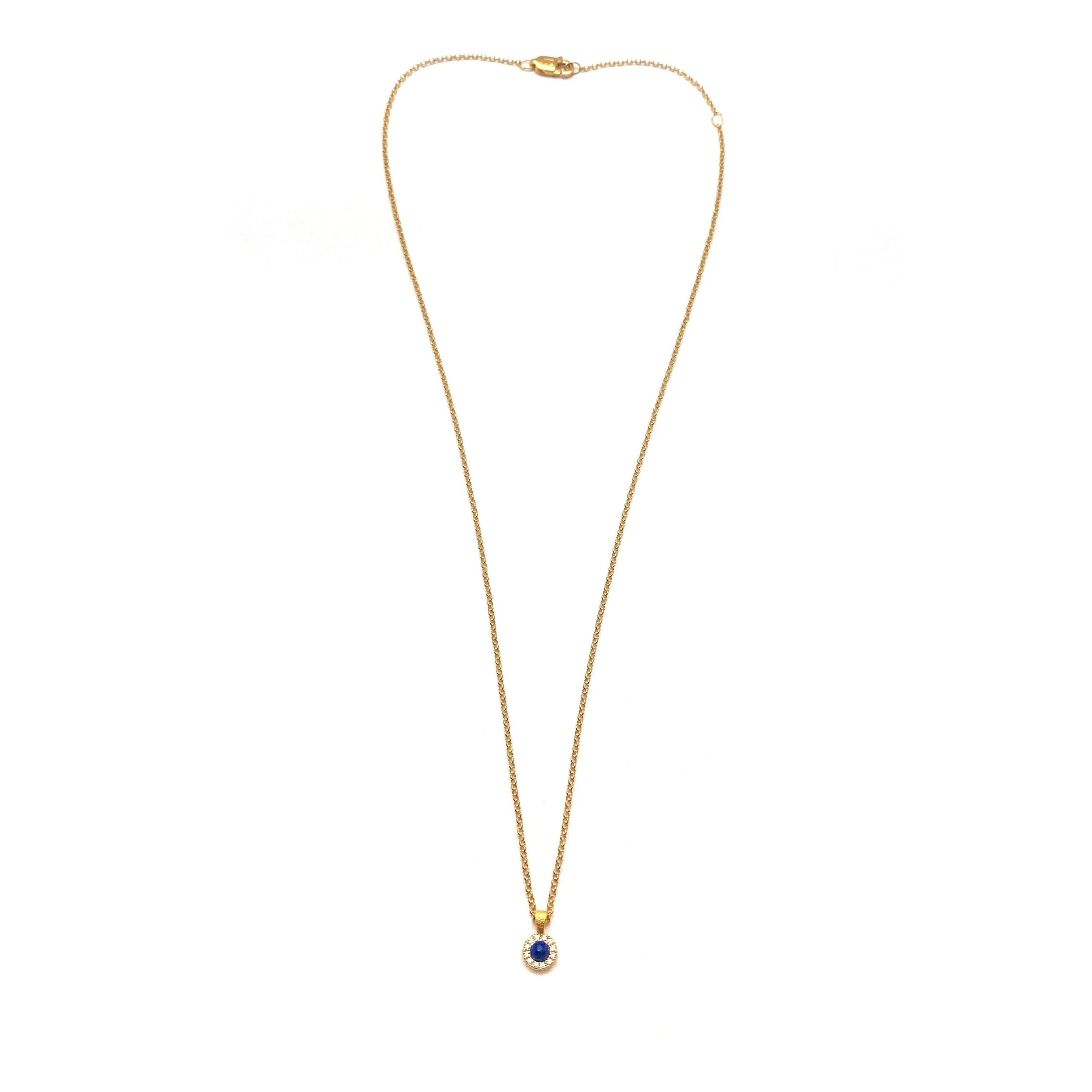 Mini CZ and Lapis Necklace