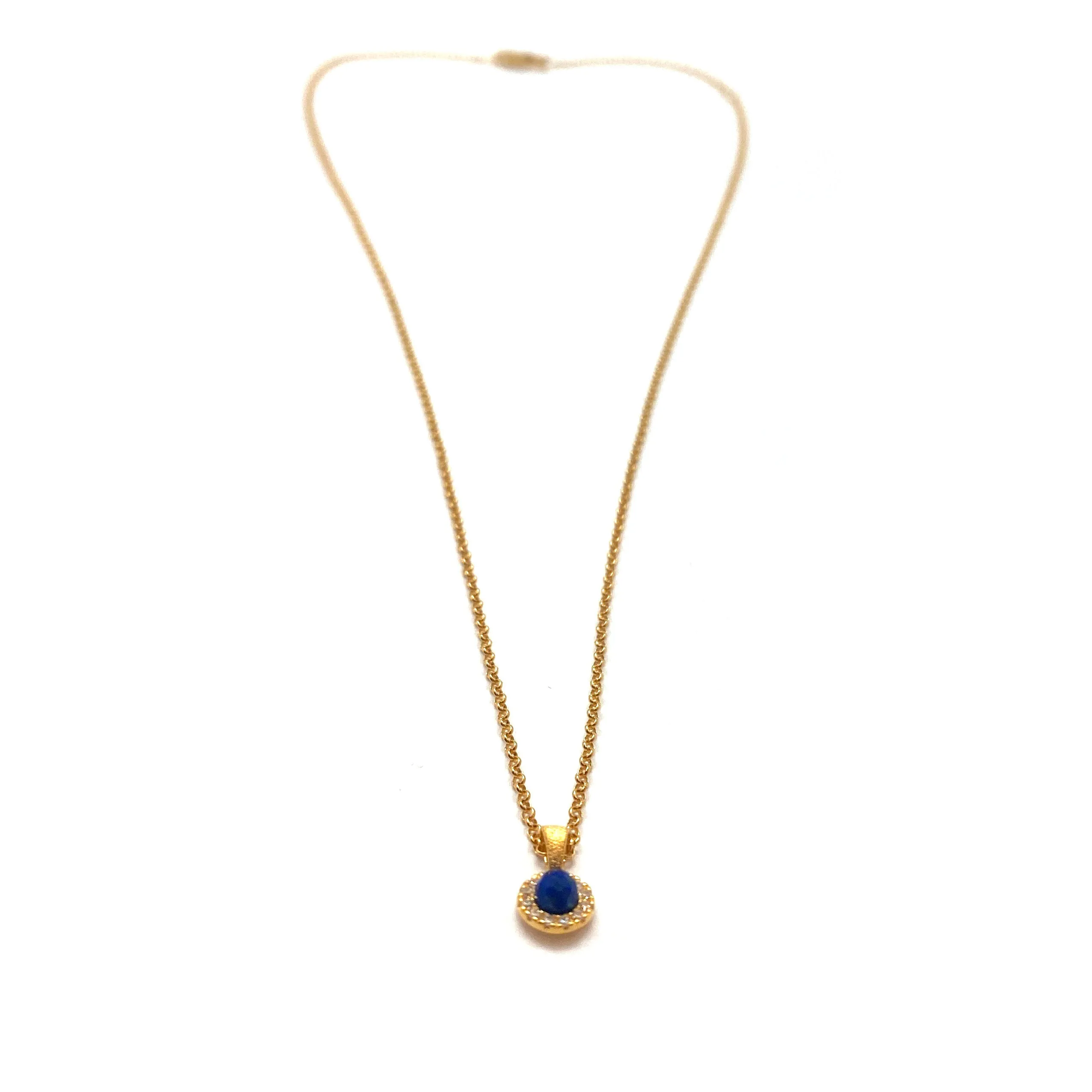 Mini CZ and Lapis Necklace