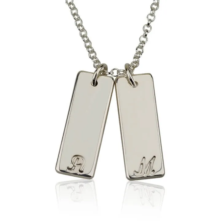 Mini Initial Bars Necklace