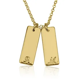 Mini Initial Bars Necklace