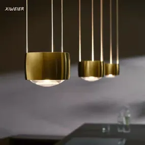 Minimalist Postmodern Restaurant Living Room LED Light Study Bedside Lamp Magic Ball Decorative Metal Luster Chandelier