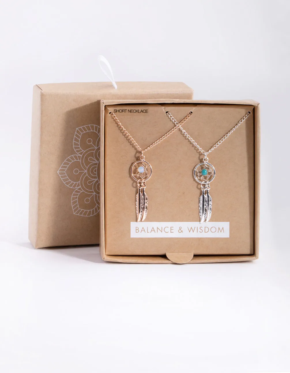 Mixed Metal Dreamcatcher Necklace Pack