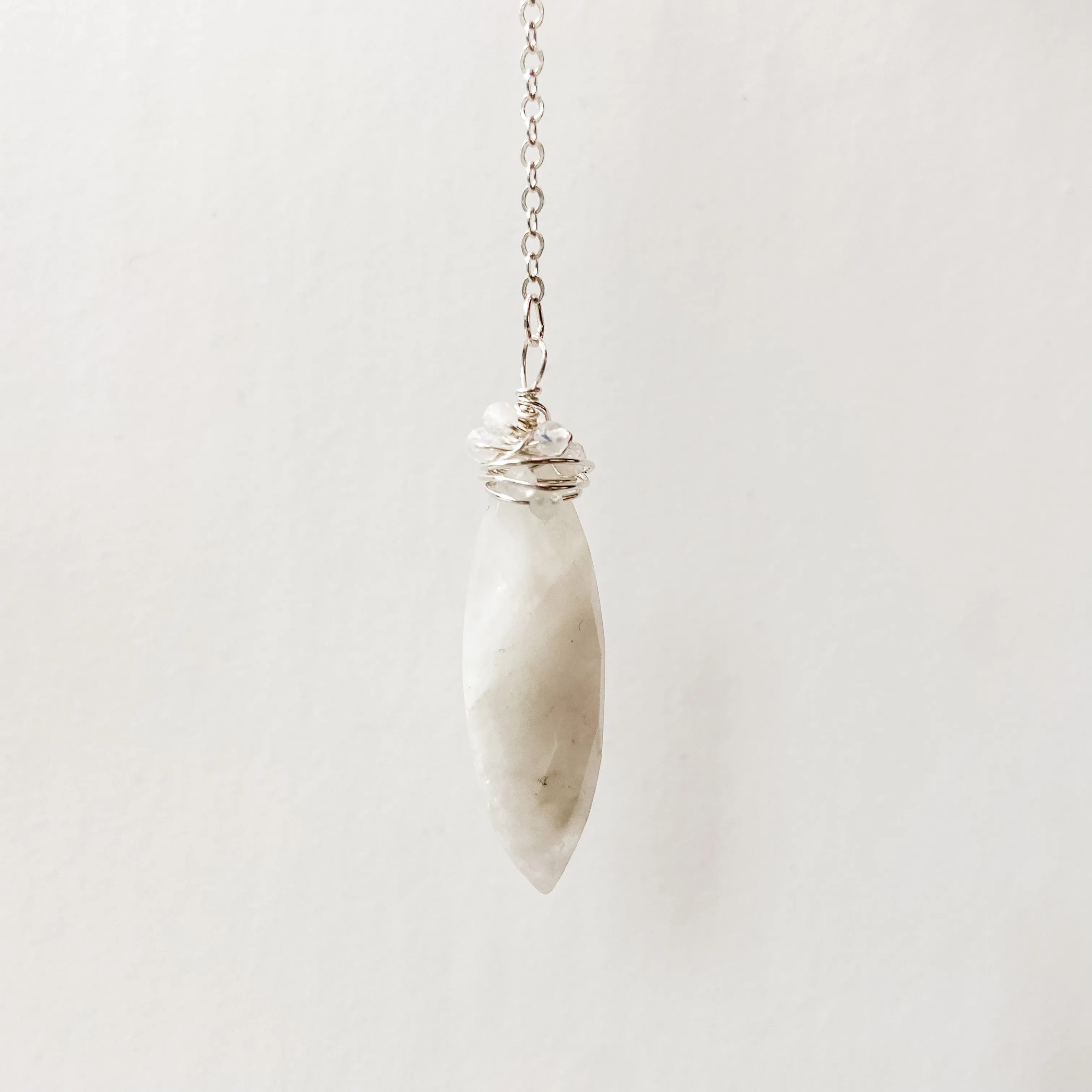 Moonstone Choker Lariat, Choker Necklace