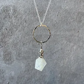 Moonstone Circle Necklace