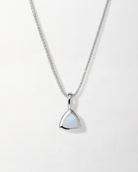 Moonstone June Birthstone Necklace - Silver