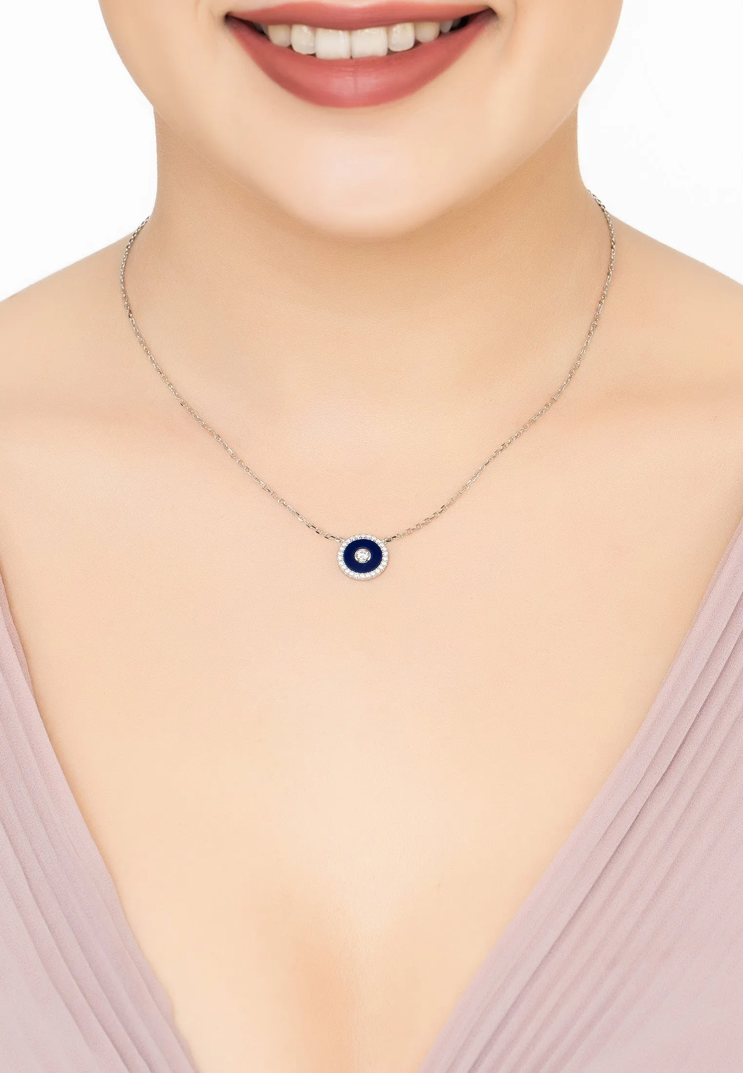 Mystique Amulet Lapis Lazuli Pendant Necklace Silver