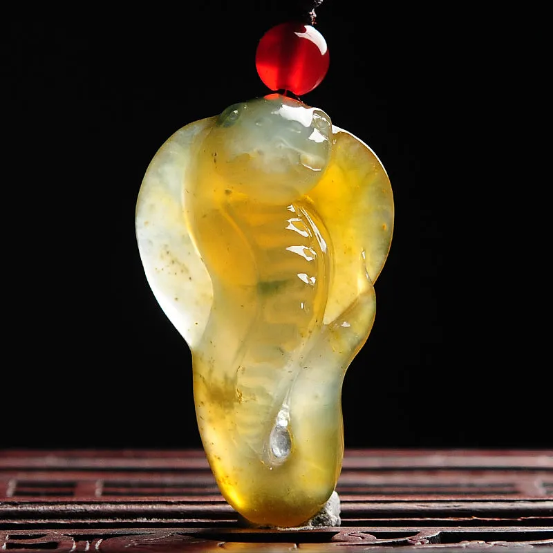 Natural Jade Pendant Jadeite Cobra Pendant PT33