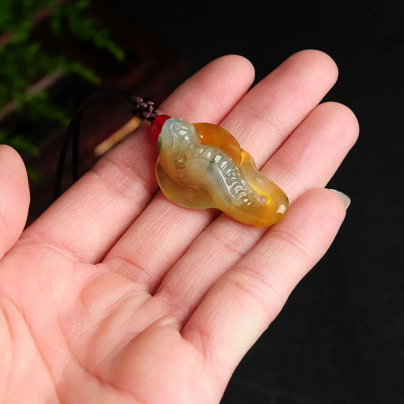Natural Jade Pendant Jadeite Cobra Pendant PT33