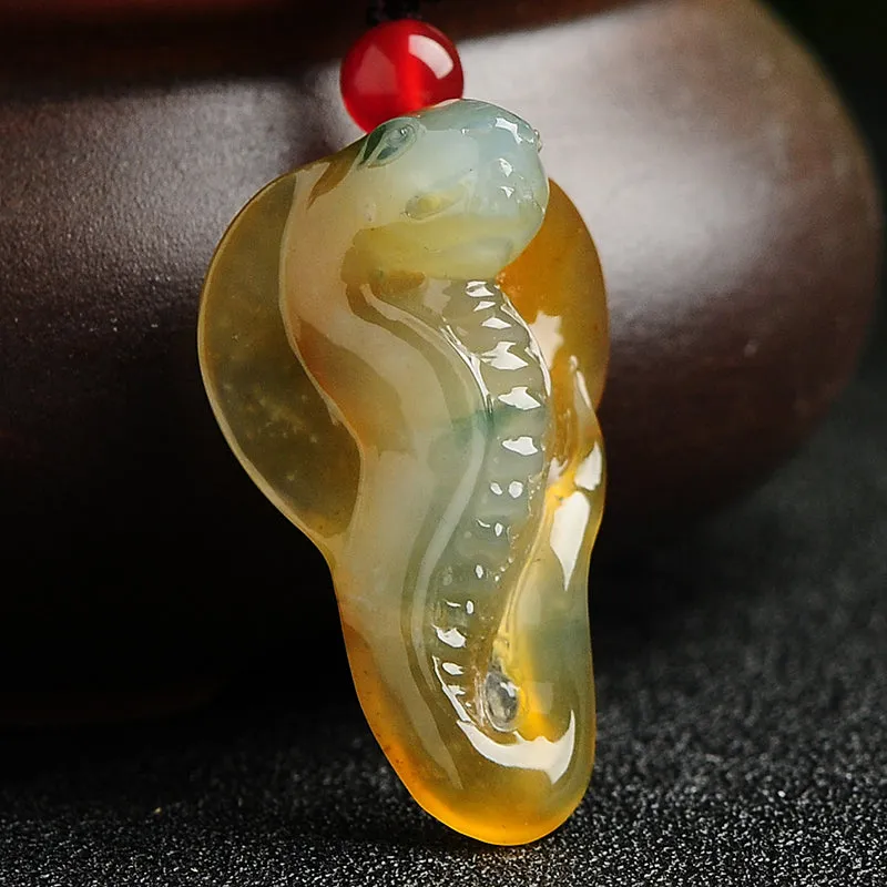 Natural Jade Pendant Jadeite Cobra Pendant PT33