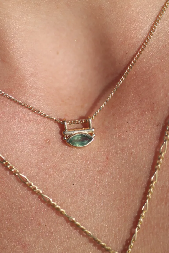 Nyra Apatite Gold Necklace