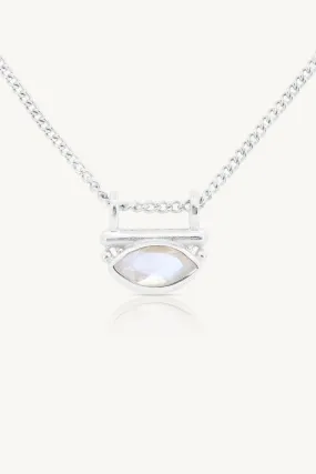 Nyra Moonstone Silver Necklace