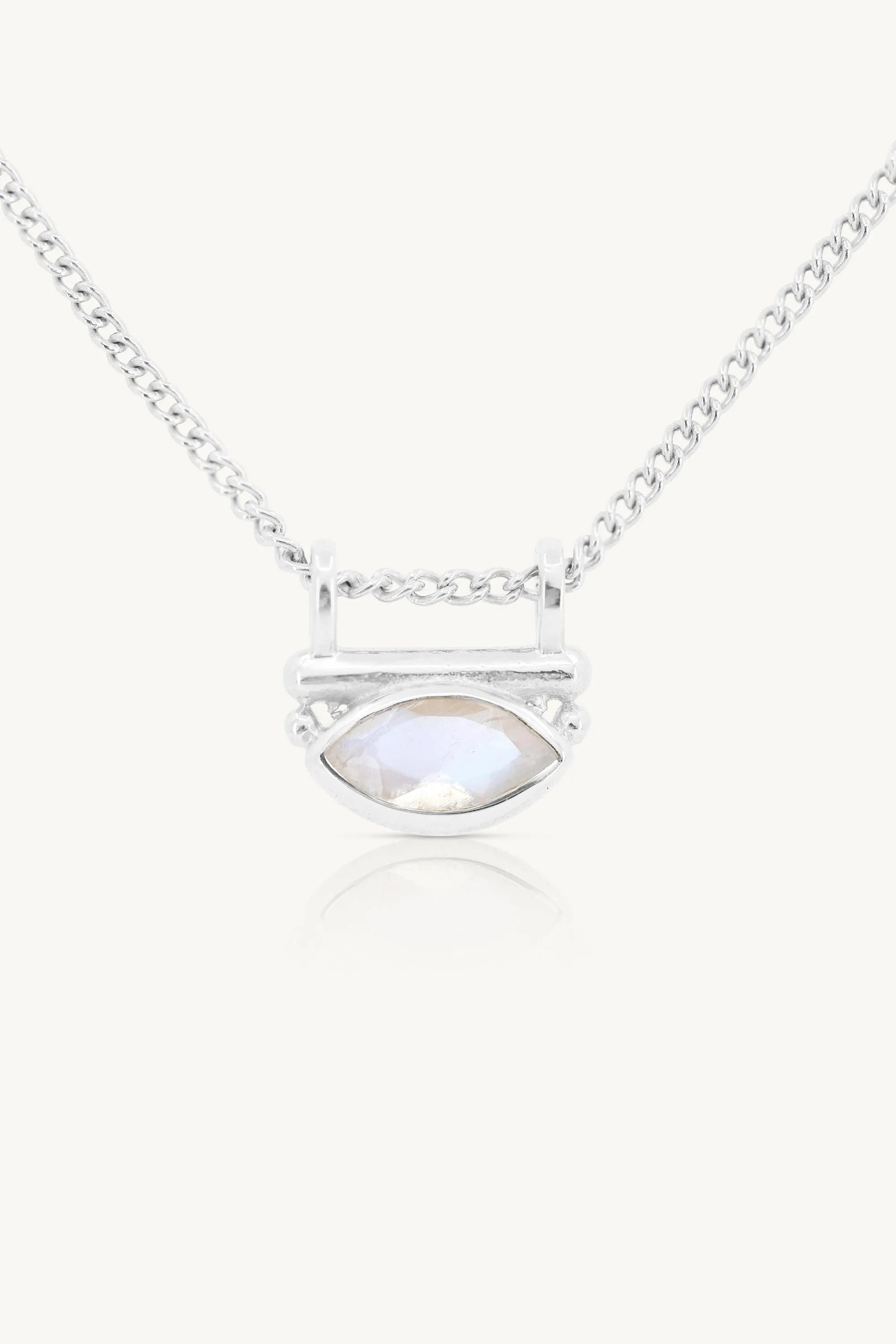Nyra Moonstone Silver Necklace
