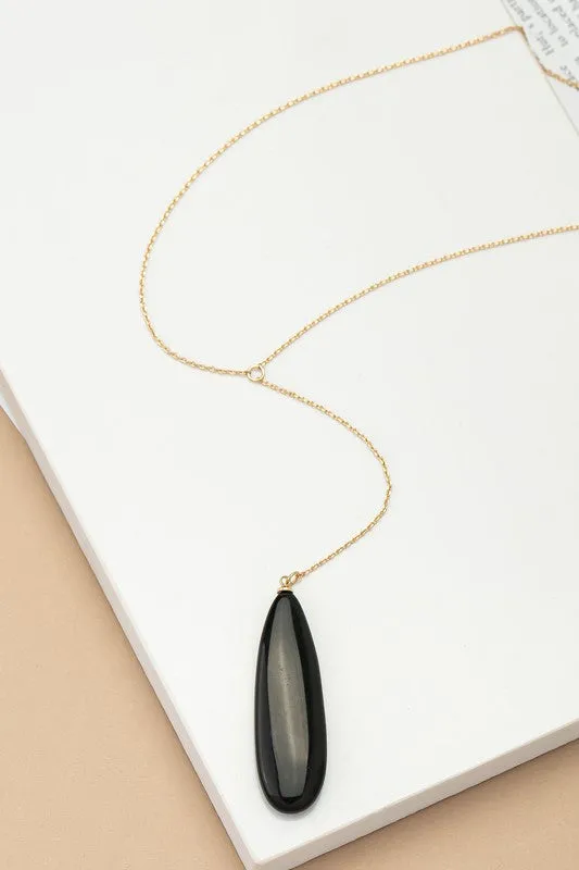 Oval Stone Necklace