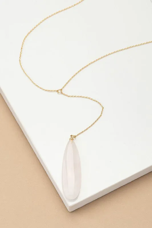 Oval Stone Necklace